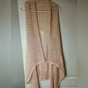 2 FOR 25$ DOUBLE ZERO cream pink knit everyday shall -(#339)